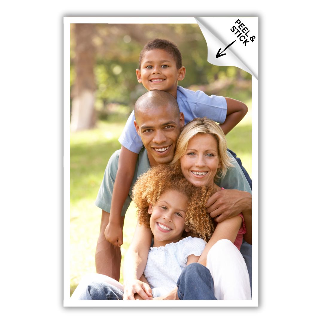 16x20" (40x50cm) Large Adhesive Photo Print Classic Canvas NetCanvas White Border