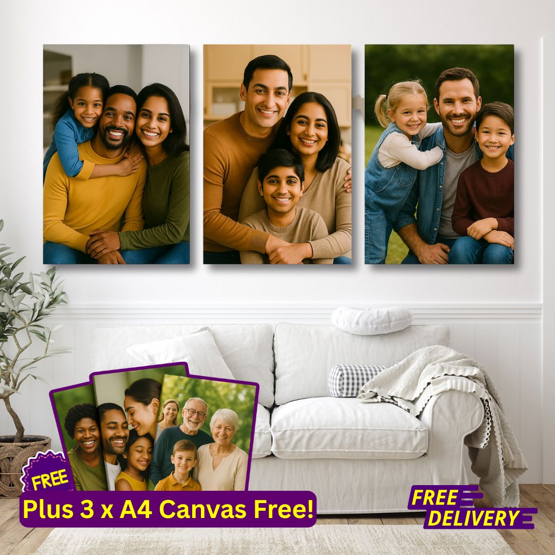 3 x A0 Super Big Canvas (80.9x102,5cm) Classic Canvas NetCanvas