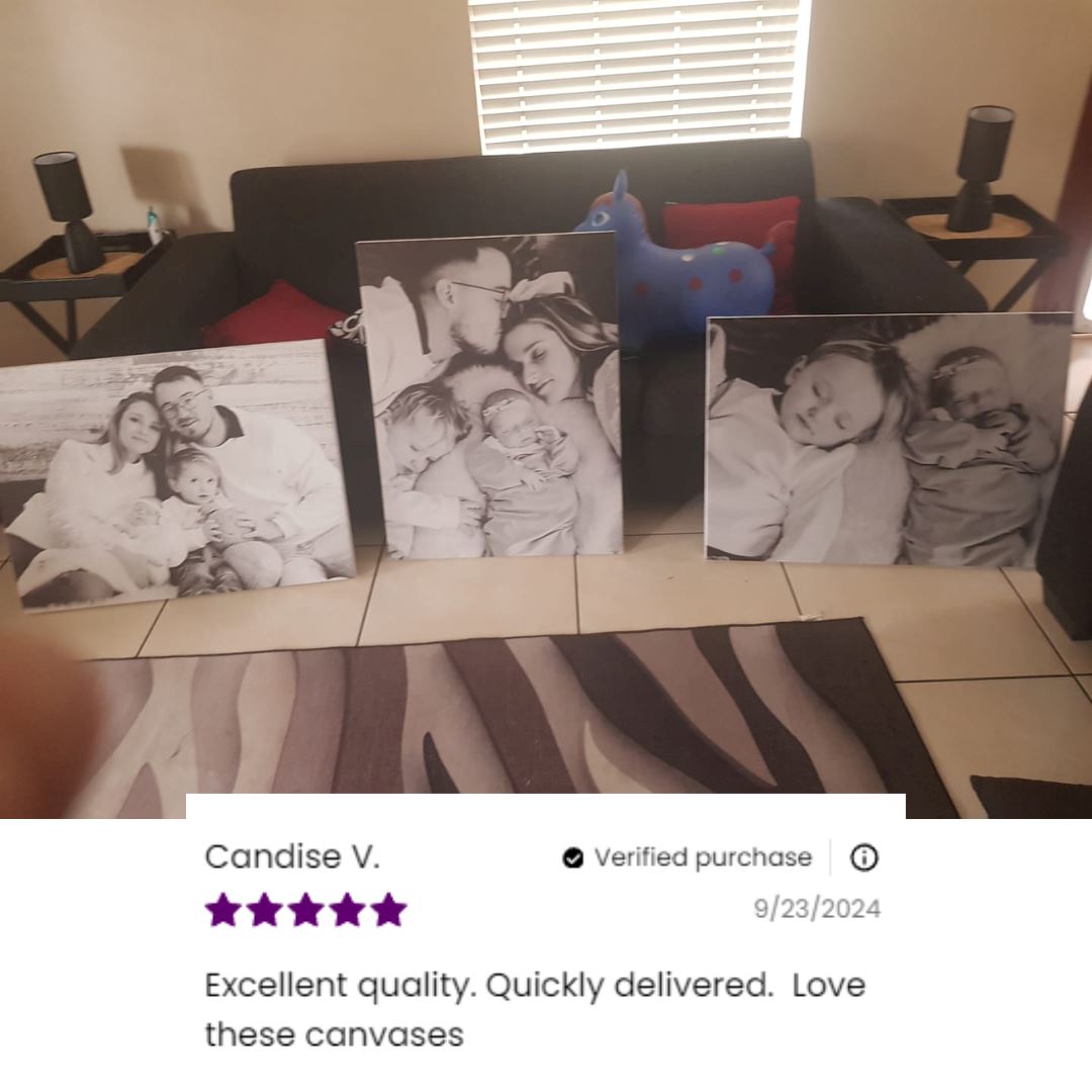 3 x A1 (Large) - 600mm x 800mm each Classic Canvas NetCanvas