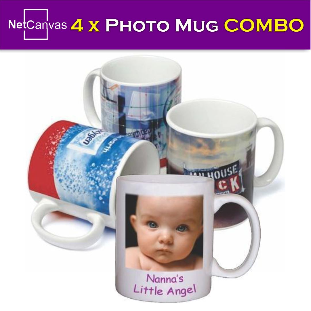 4 x Photo Mug Combo (Your Images) Classic Canvas NetCanvas