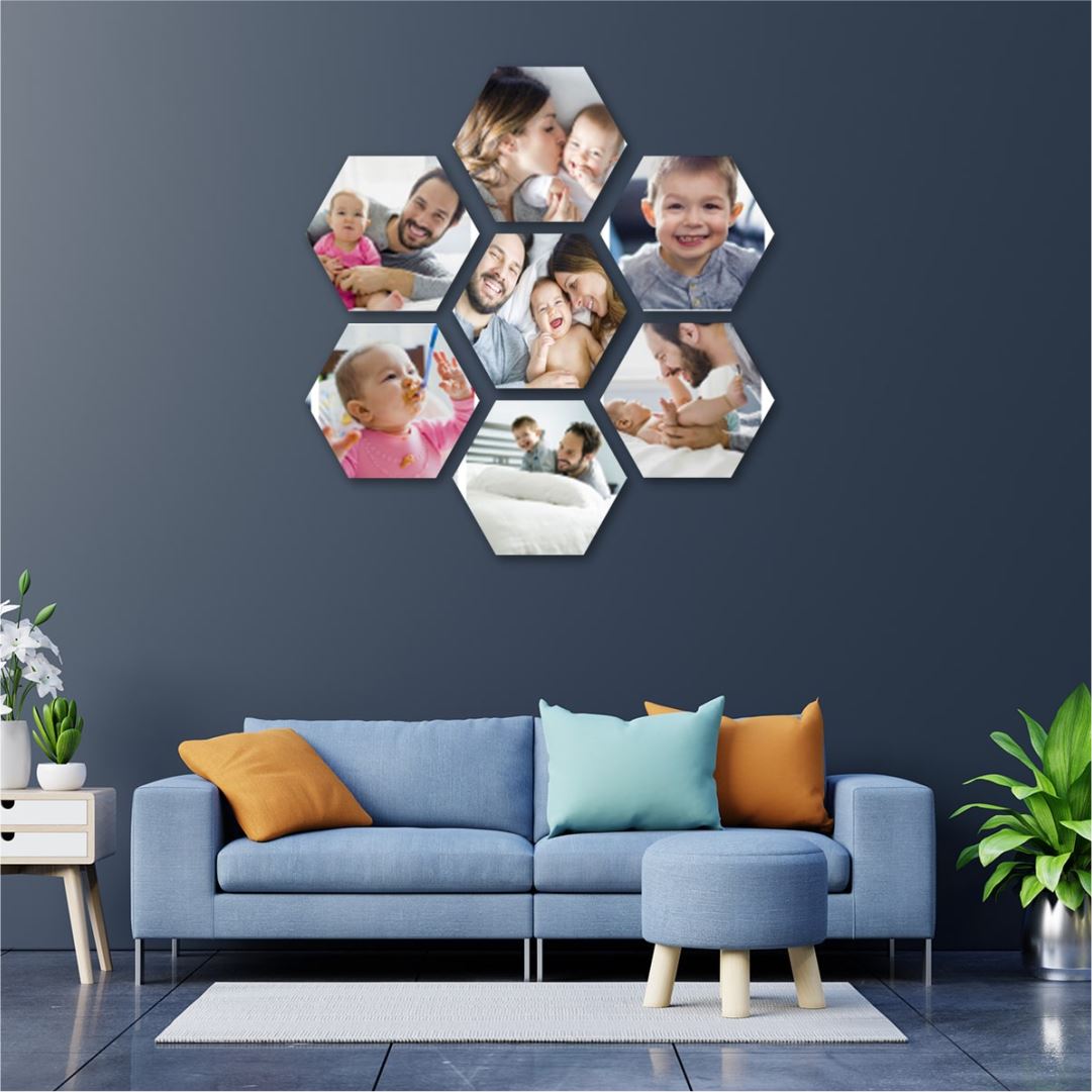 7 x Hexagon Canvas Combo Classic Canvas NetCanvas