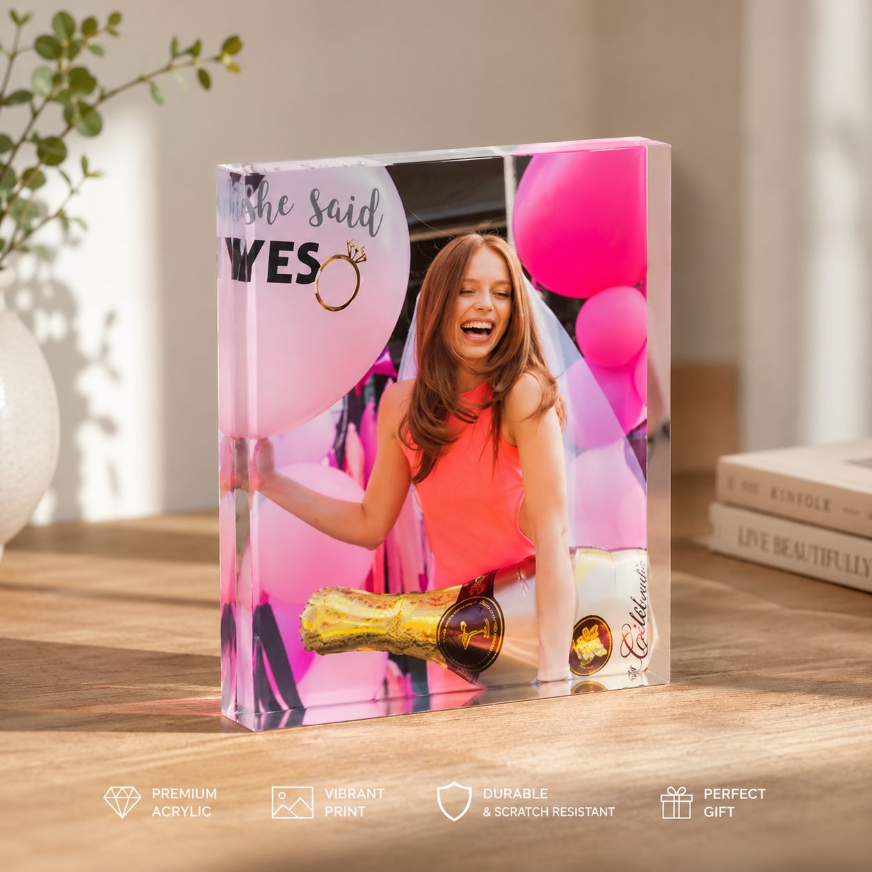 Acrylic Photo Block โ 100 x 150 x 20mm NetCanvas