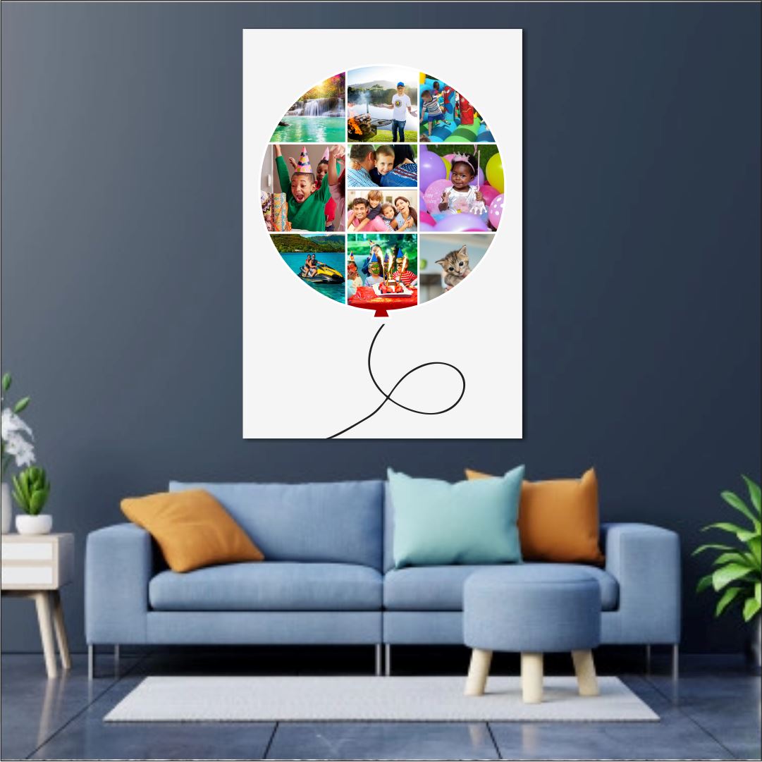 Balloon Collage Canvas (A3 and up) Classic Canvas NetCanvas