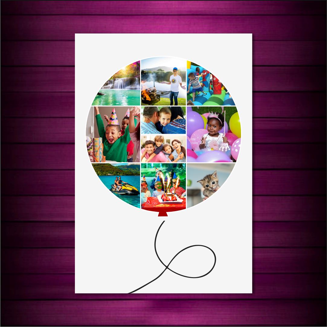 Balloon Collage Canvas (A3 and up) Classic Canvas NetCanvas