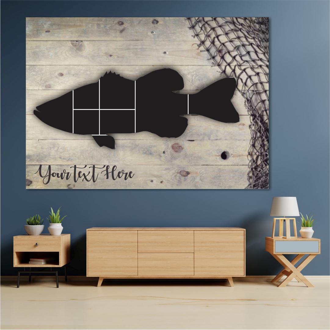 Bass Fish Collage Classic Canvas NetCanvas
