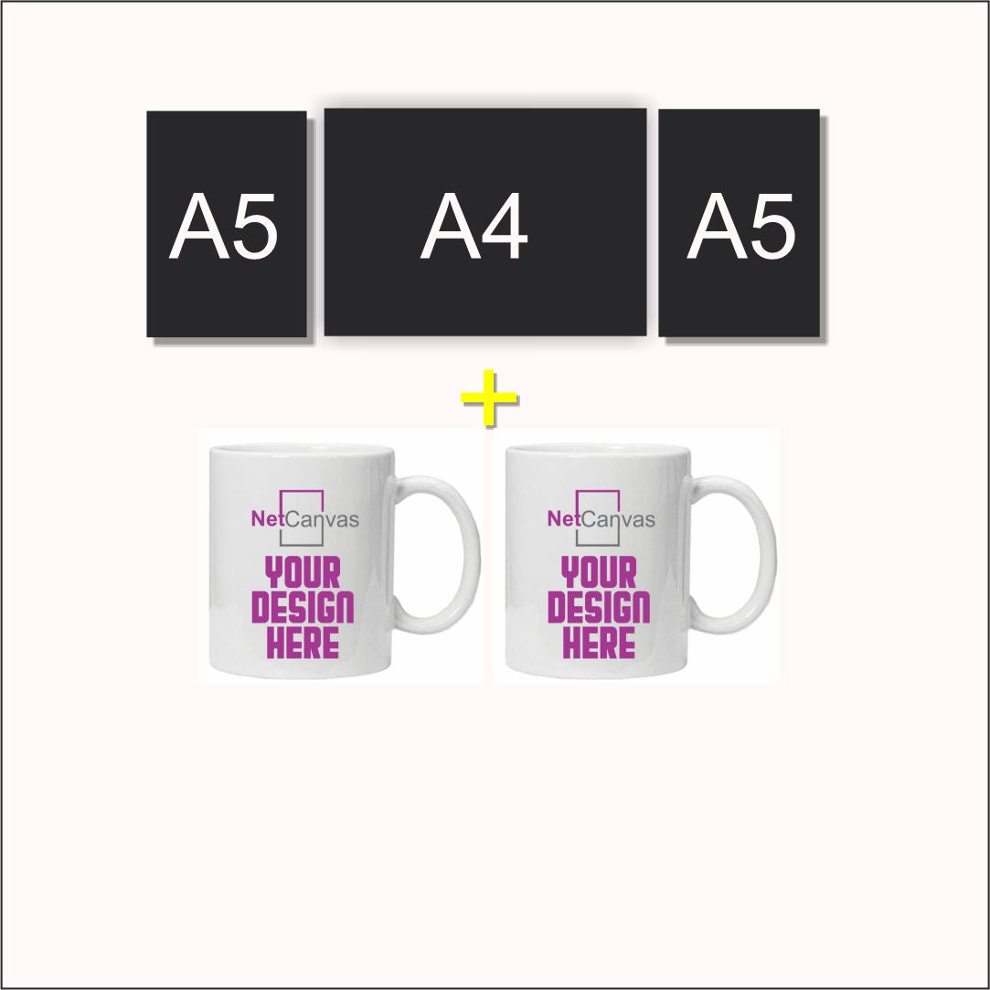 BF 1 x A4 + 2 x A5 + 2 Free Mugs Classic Canvas NetCanvas