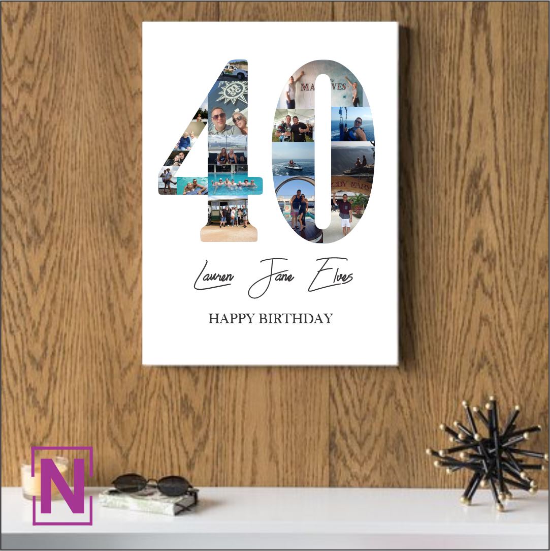 BF Occasion Number Collage Classic Canvas NetCanvas