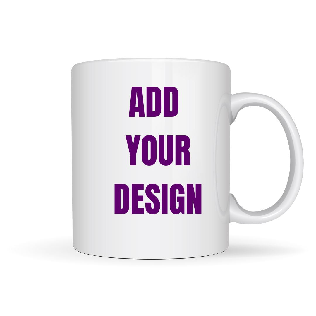 Branded 330ml White Coffee Mugs Classic Canvas NetCanvas
