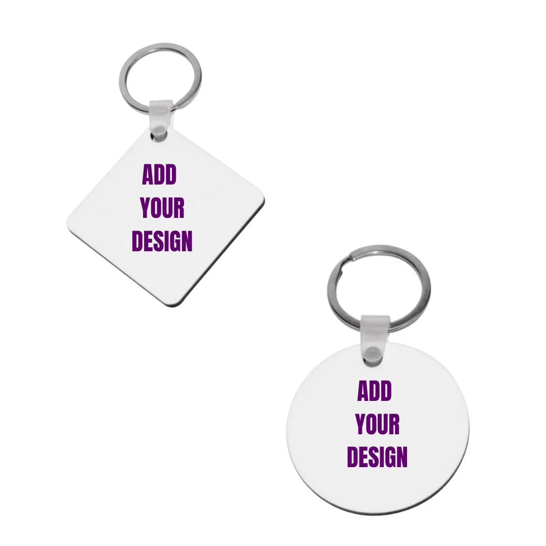 Branded MDF Keyrings (Square & Round) Classic Canvas NetCanvas