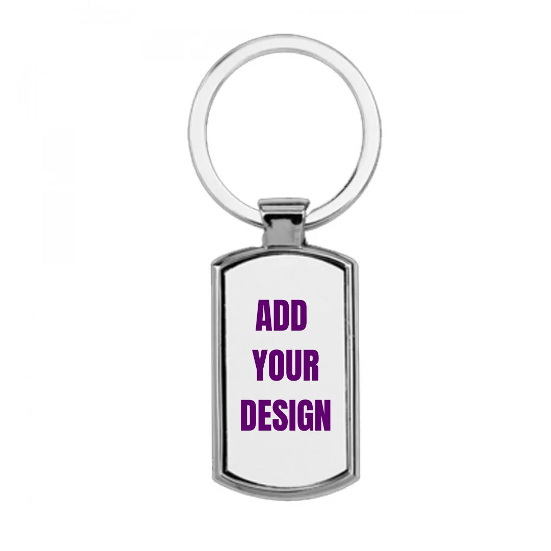 Branded Metal Rectangular Keyrings Classic Canvas NetCanvas