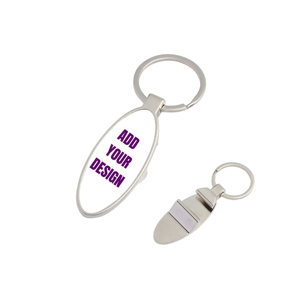 Branded Oval Bottle Opener Keyring Classic Canvas NetCanvas