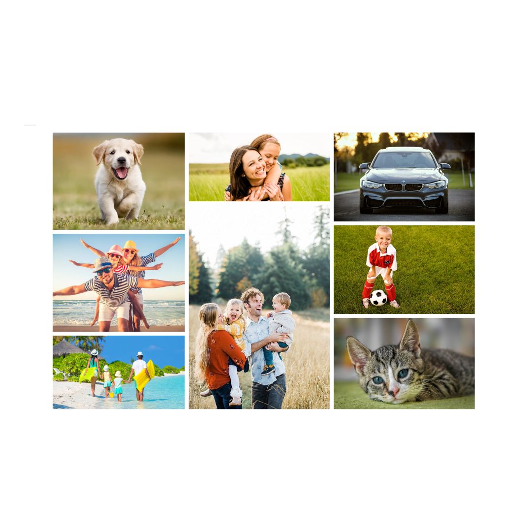 Collage Photo 600ml Aluminum Water Bottle Classic Canvas NetCanvas