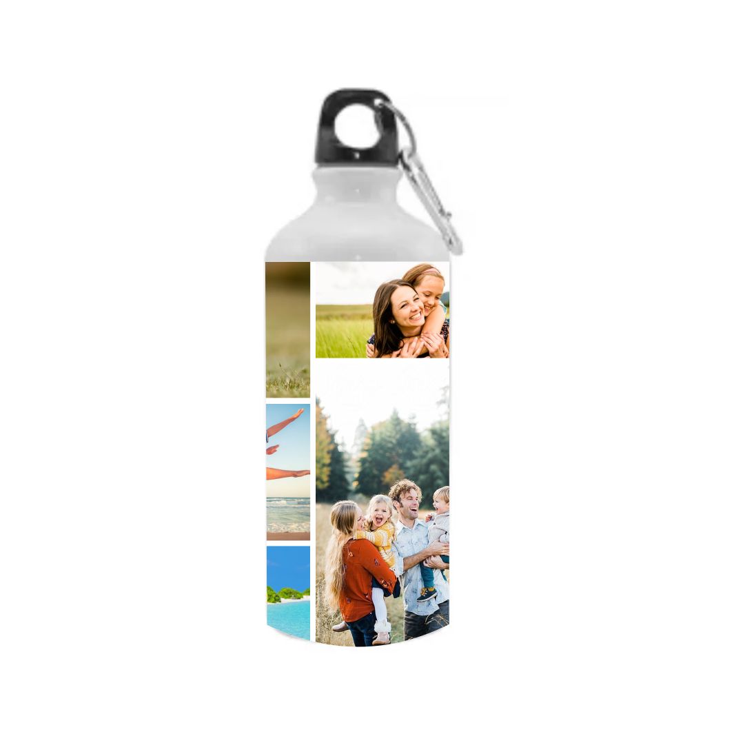 Collage Photo 600ml Aluminum Water Bottle Classic Canvas NetCanvas