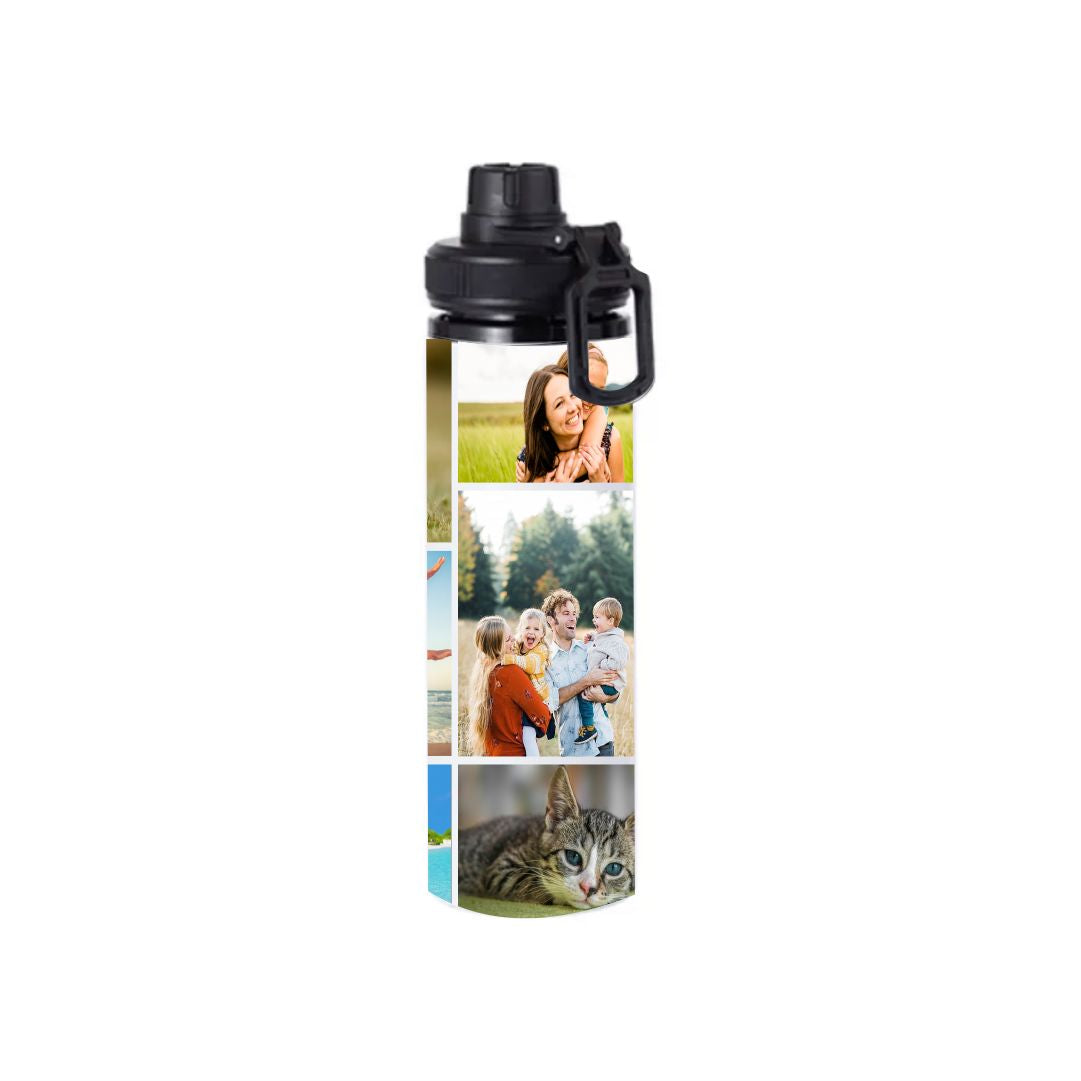 Collage Photo 850ml Aluminum Water Bottle Classic Canvas NetCanvas