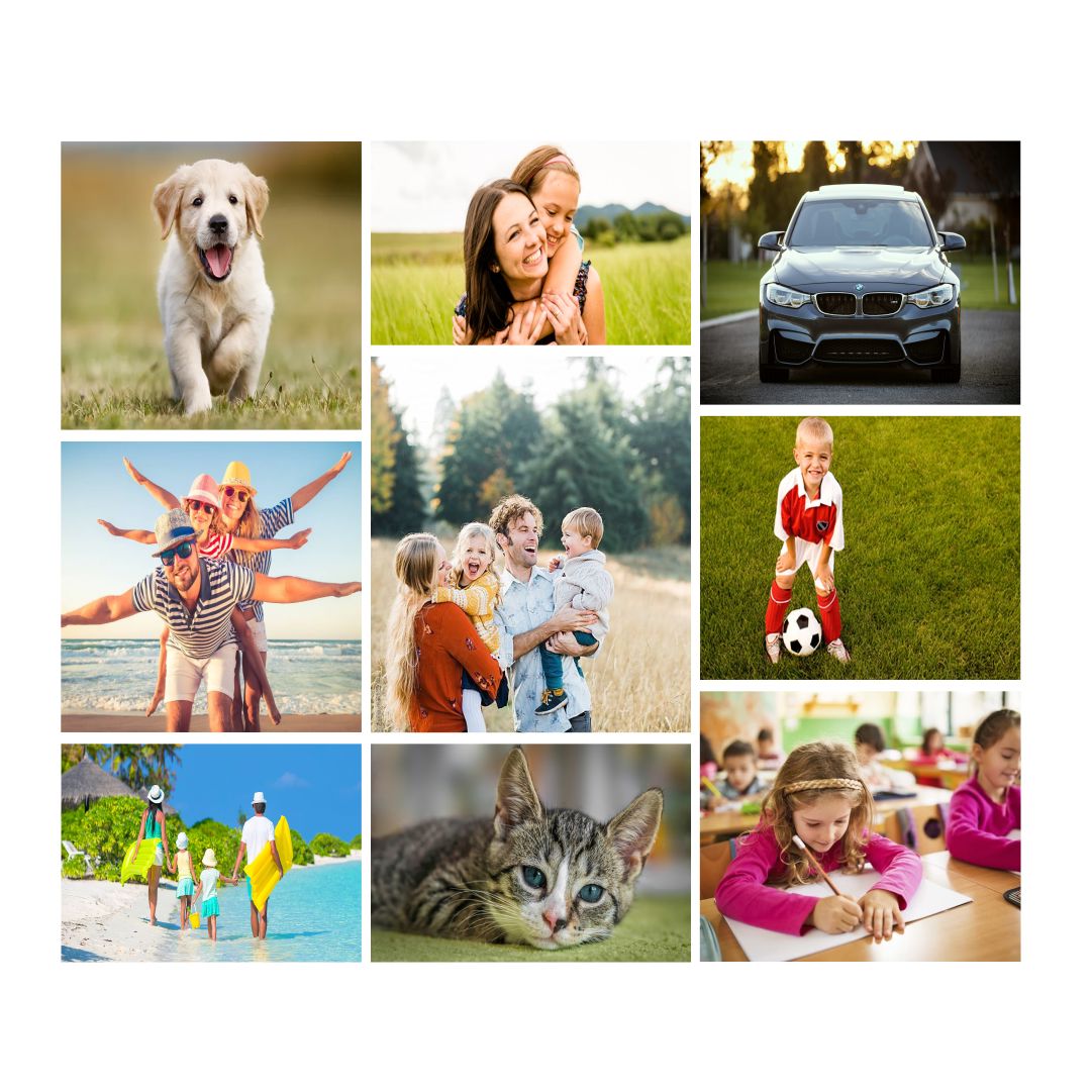 Collage Photo 850ml Aluminum Water Bottle Classic Canvas NetCanvas