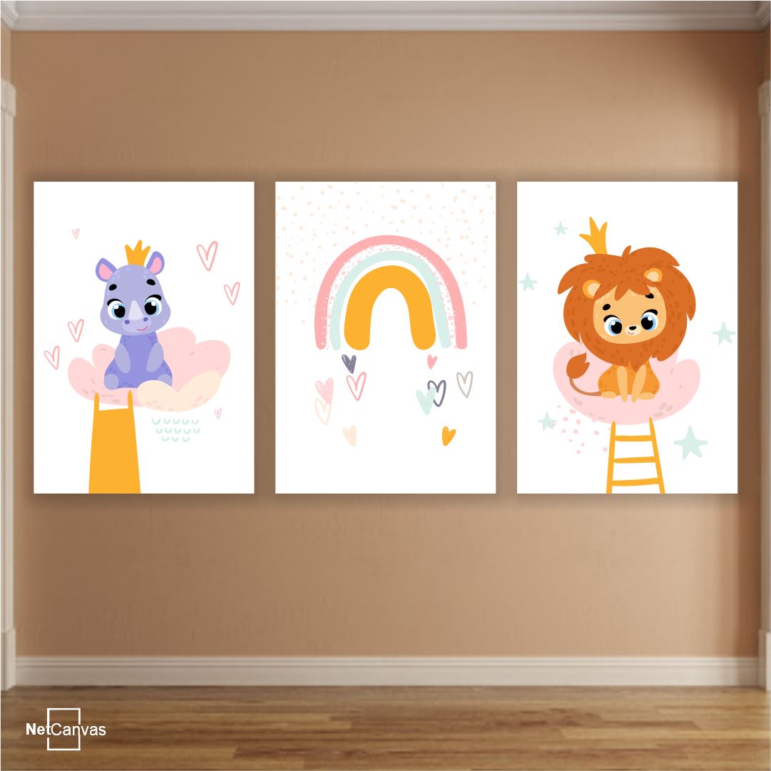 Crown Friends (Set of 3) Classic Canvas NetCanvas