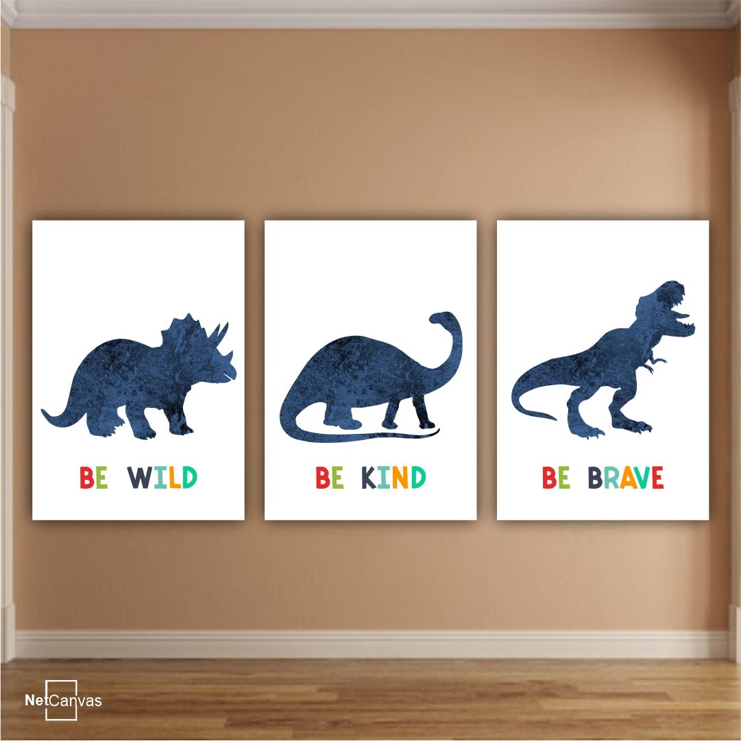 Dino Friends (Set of 3 or 6) Classic Canvas NetCanvas
