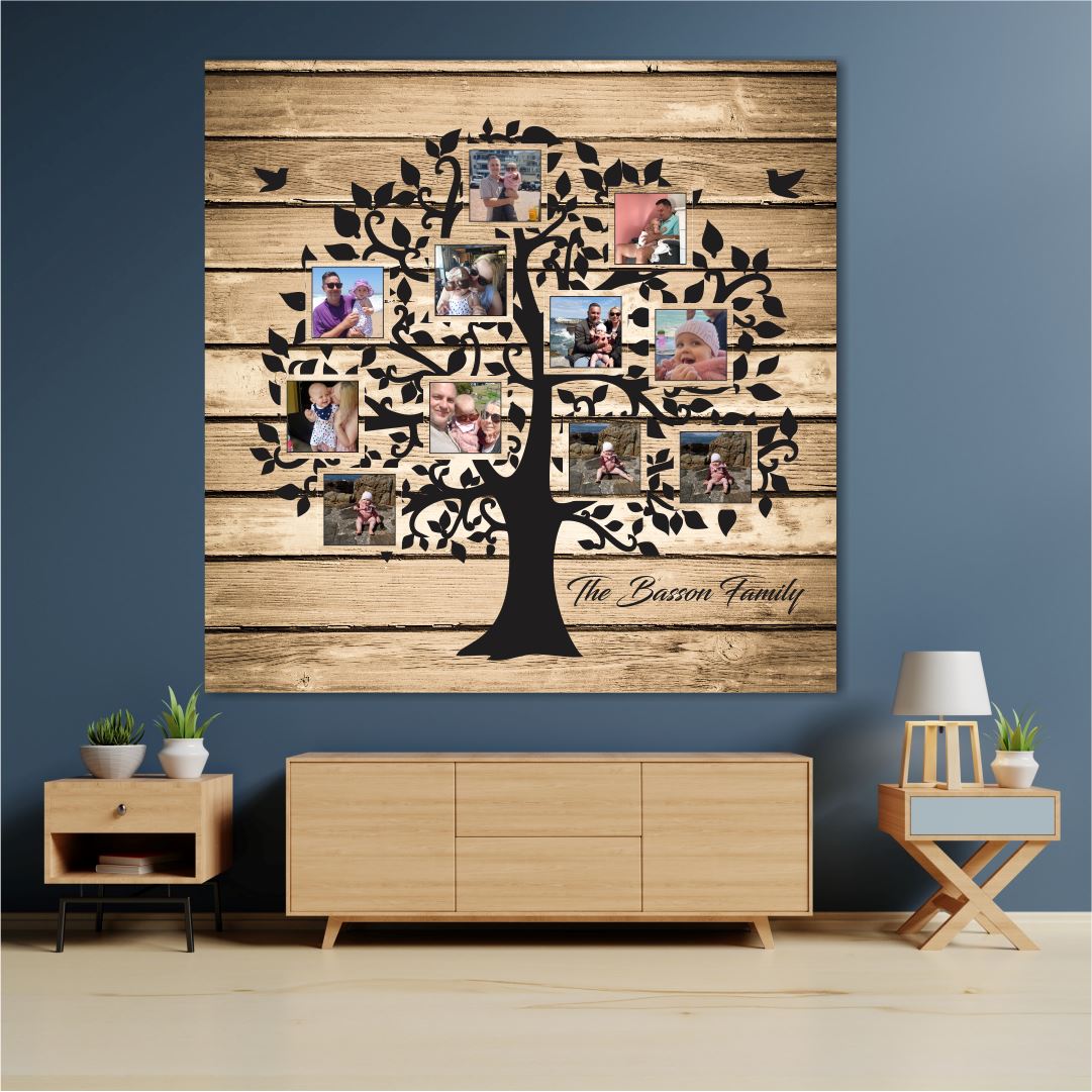 Family Tree Square Collage (11 Images) Classic Canvas NetCanvas