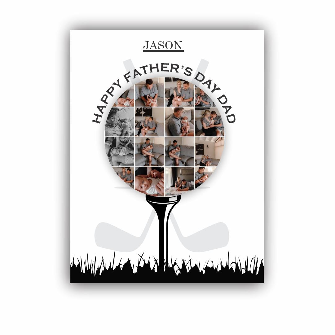 Fathers Day Golf Collage (16 Images) Classic Canvas NetCanvas