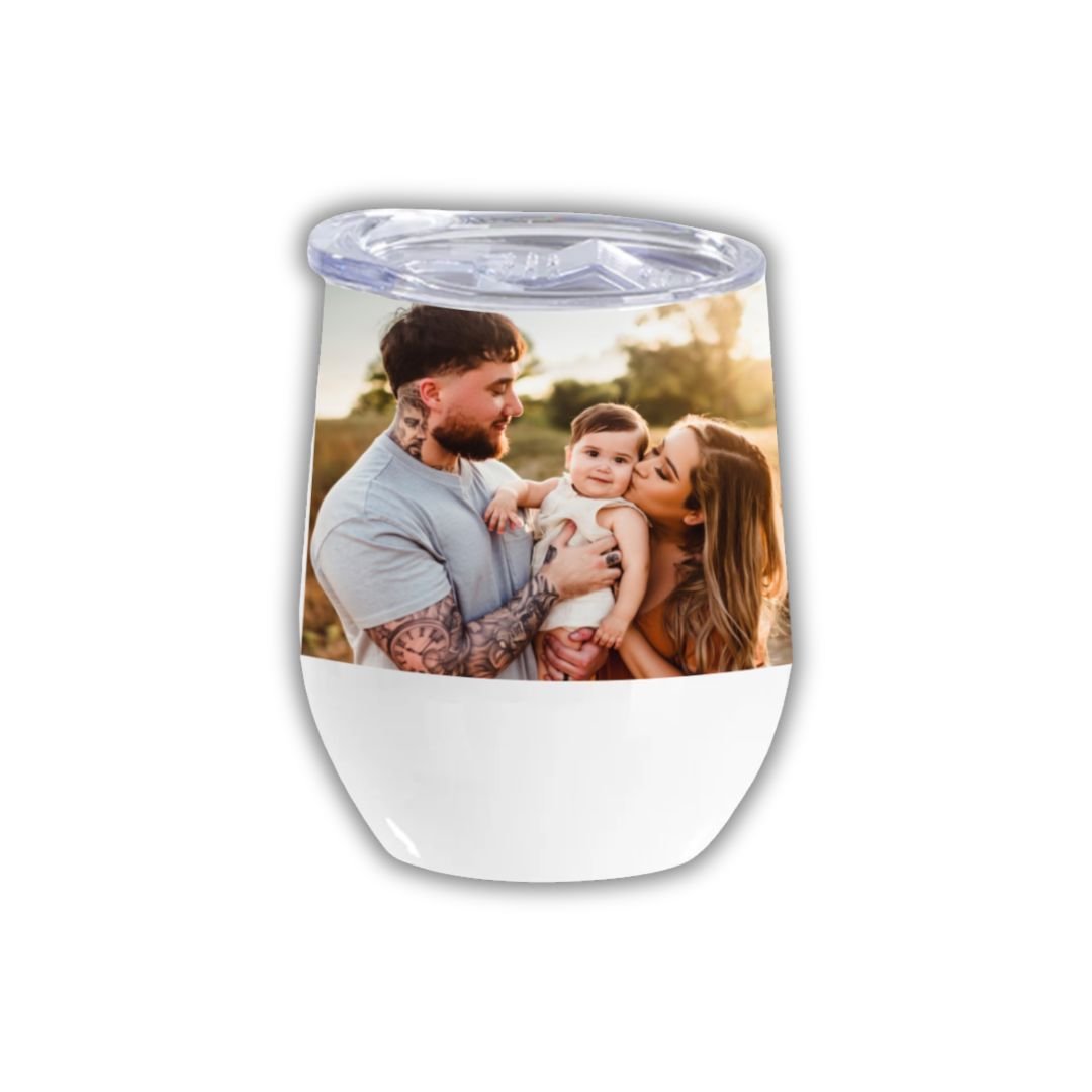 Full Photo Insulated Wine Tumbler with waterproof slide lid & Classic Canvas NetCanvas