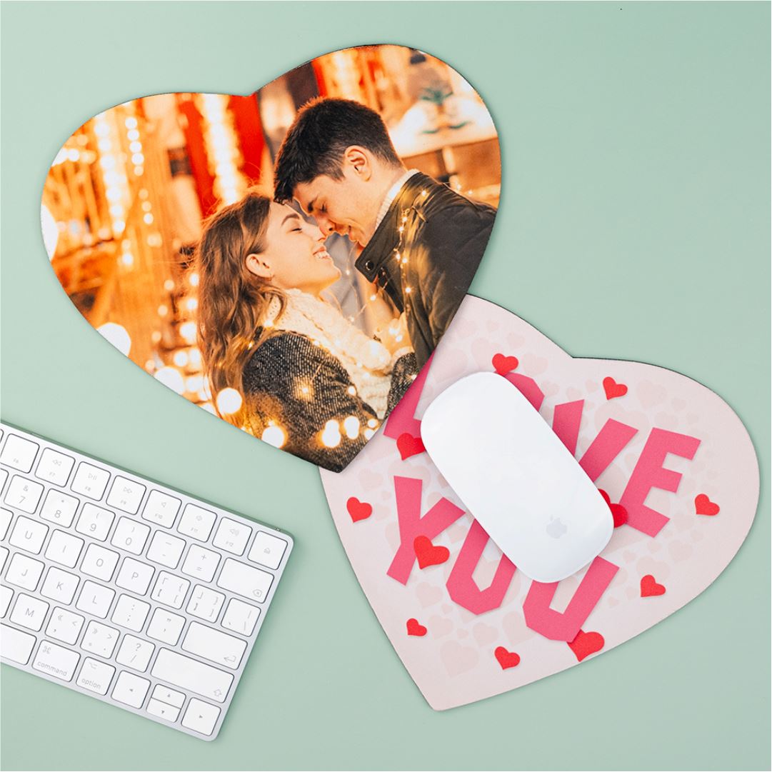 Heart Shape Printed Mousepads Classic Canvas NetCanvas