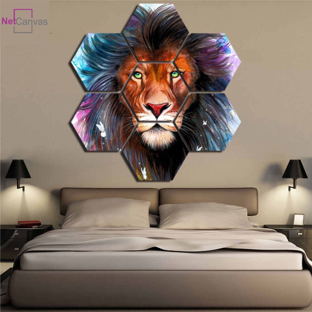 Hexagon Split Canvas 7 Piece Classic Canvas NetCanvas