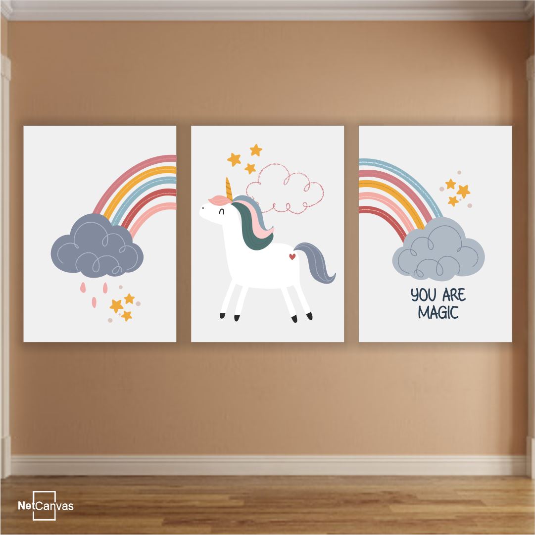 Magical Unicorn (Set of 3) Classic Canvas NetCanvas
