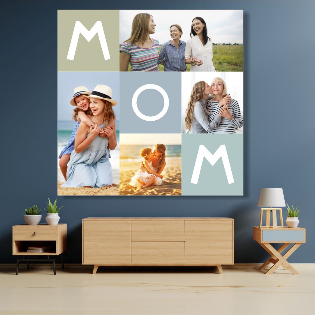Mom Pastel Collage Square (4 Images) Classic Canvas NetCanvas