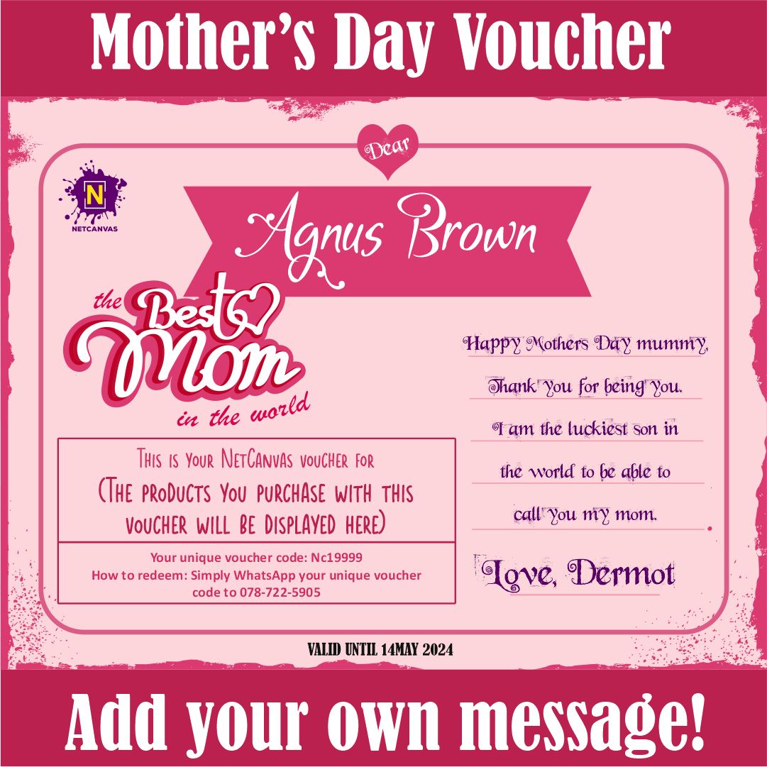 Mother's Day Customizable Printable Voucher (Must be purchased with any other product) Classic Canvas NetCanvas