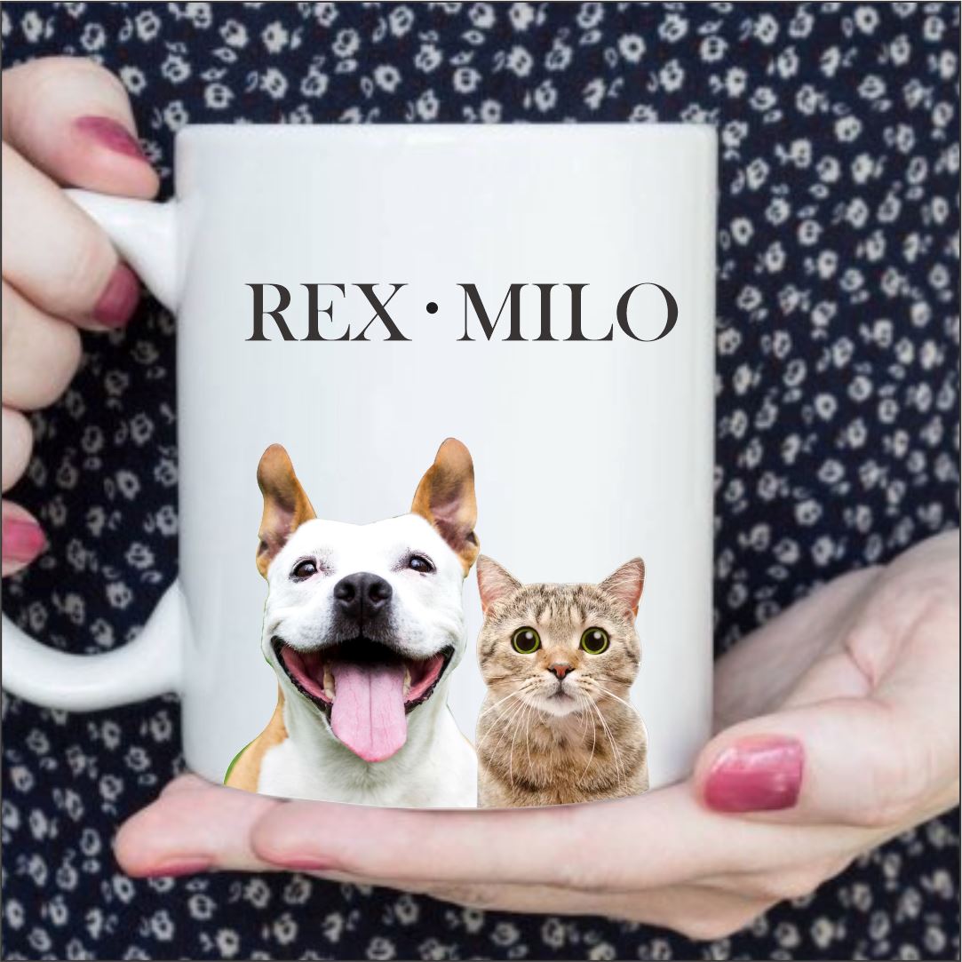Mug Shot Your Pet (1, 2 or 3 Pets) Classic Canvas NetCanvas