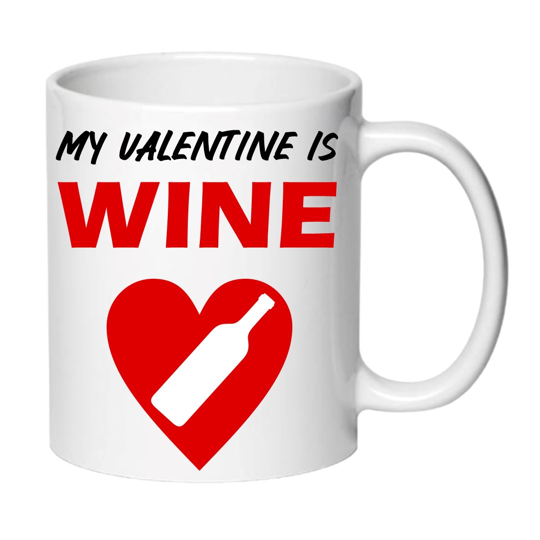 My Valentine is Wine Mug Classic Canvas NetCanvas