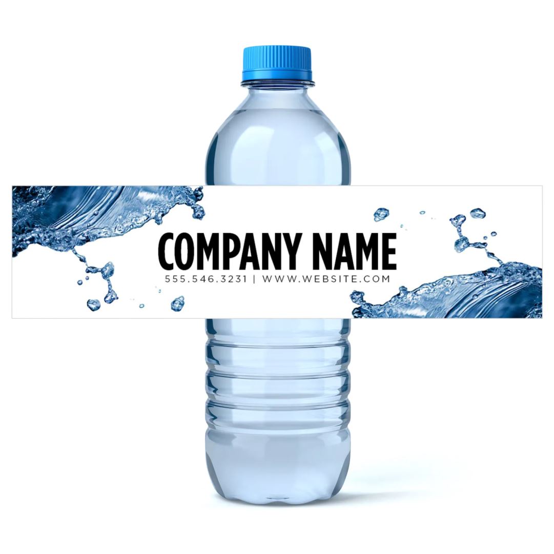 Water Bottle Labels (Choose Qty & Size) NetCanvas