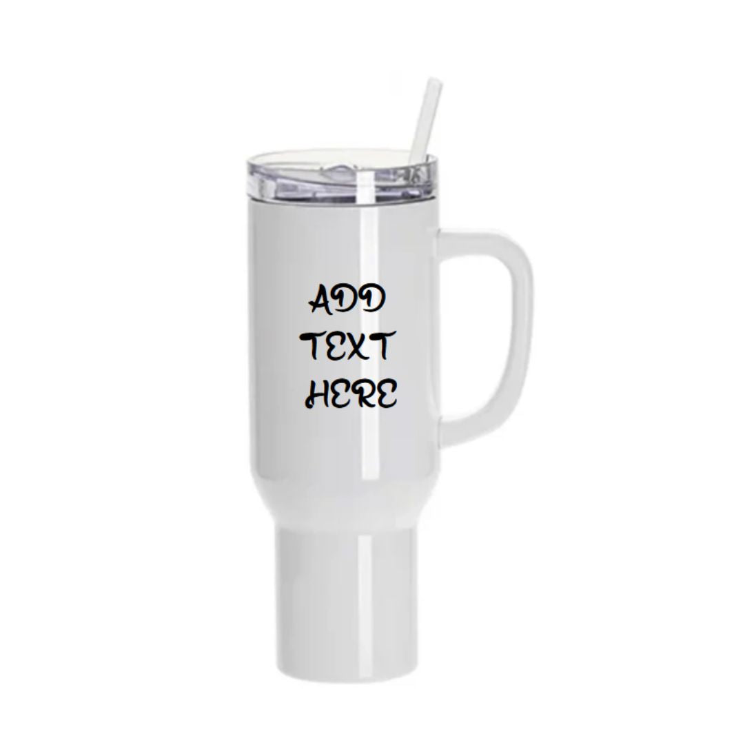 Your Text Here BIG 1200ml Travel Tumbler Classic Canvas NetCanvas