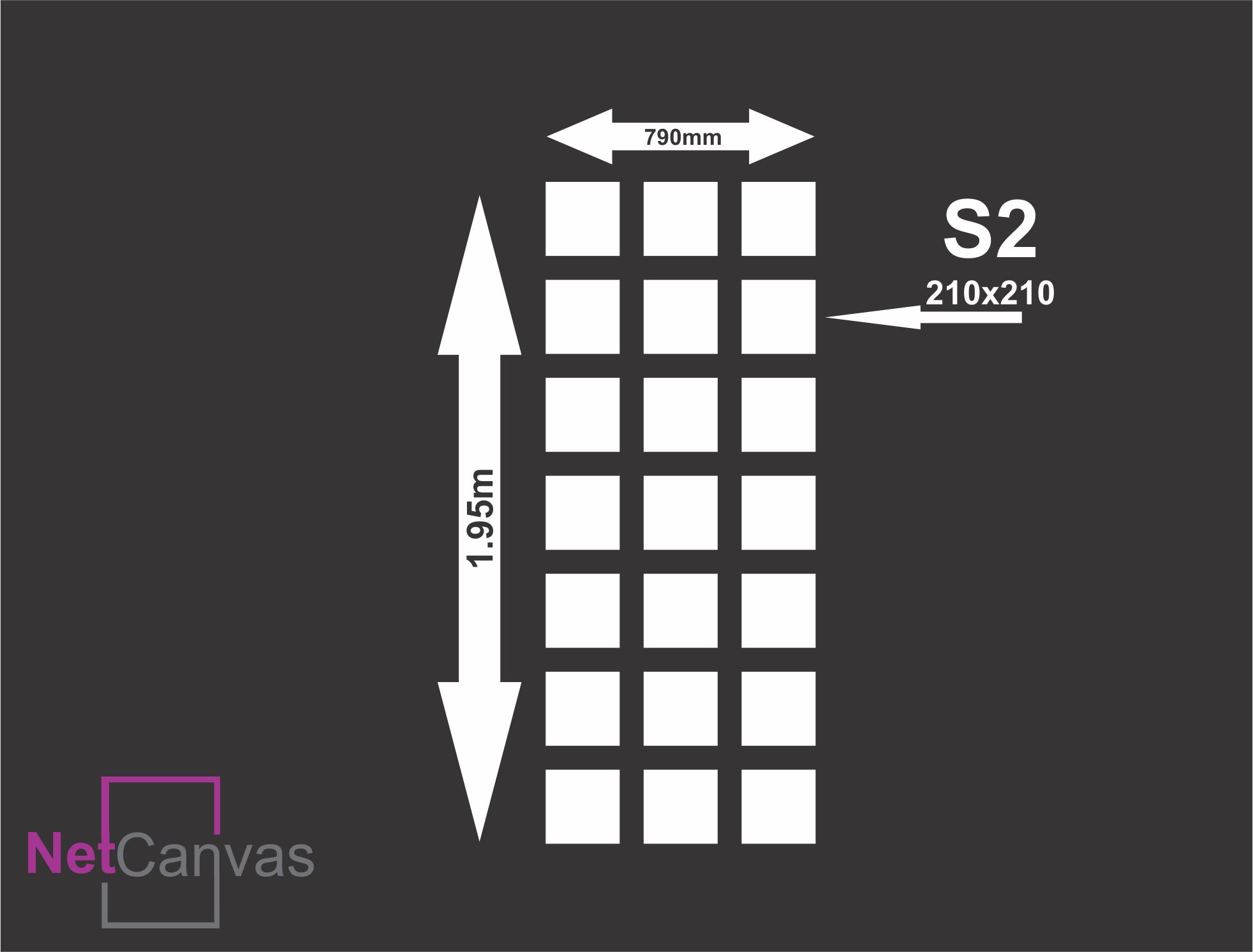 21 Squares Classic Canvas NetCanvas