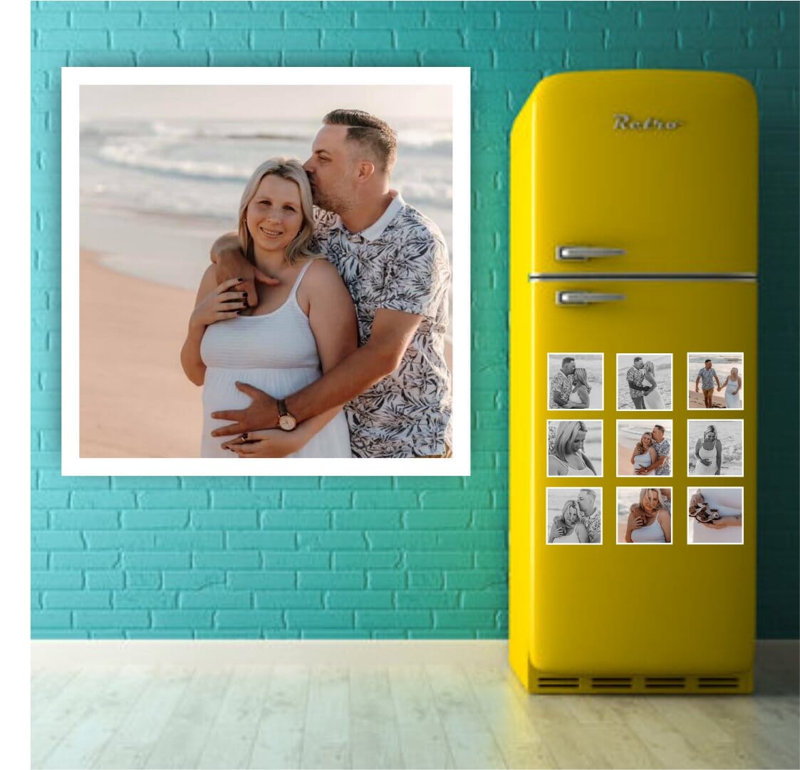 Square Fridge Magnet - Set of 9, 12, 16 or 24 Classic Canvas NetCanvas