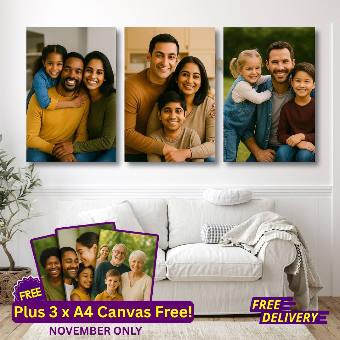 3 x A0 Super Big Canvas (80.9x102,5cm) Classic Canvas NetCanvas 