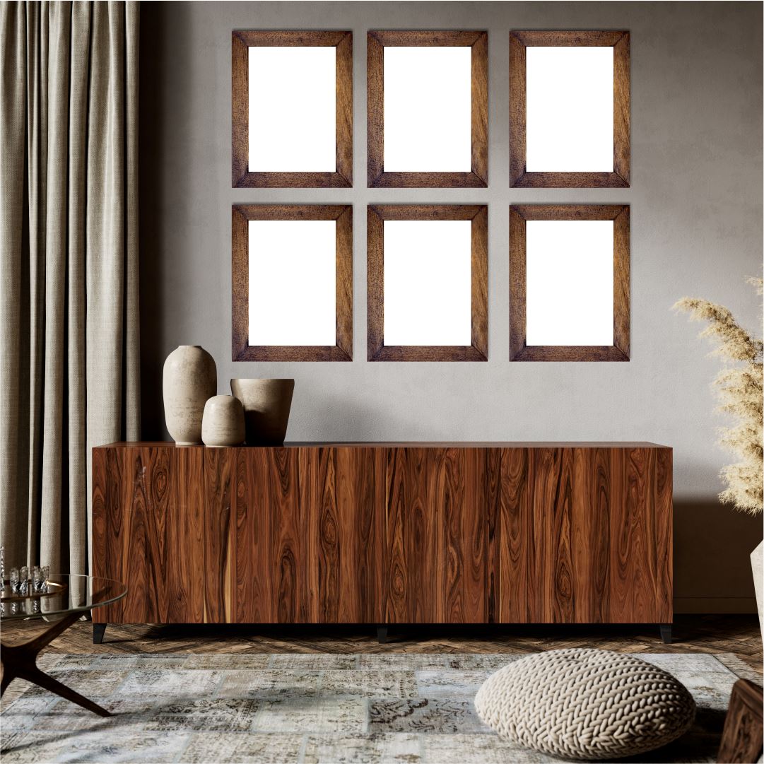 6 x A4 | Virtual Wooden Canvas Print (Dark Wood) Classic Canvas NetCanvas 