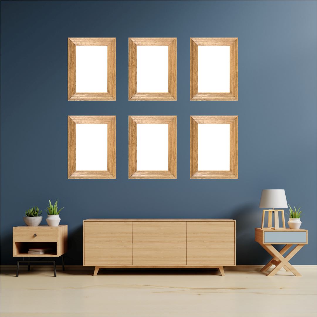 6 x A4 | Virtual Wooden Canvas Print (Light Wood) Classic Canvas NetCanvas 
