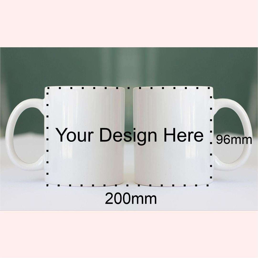 Branded 330ml White Coffee Mugs Classic Canvas NetCanvas 