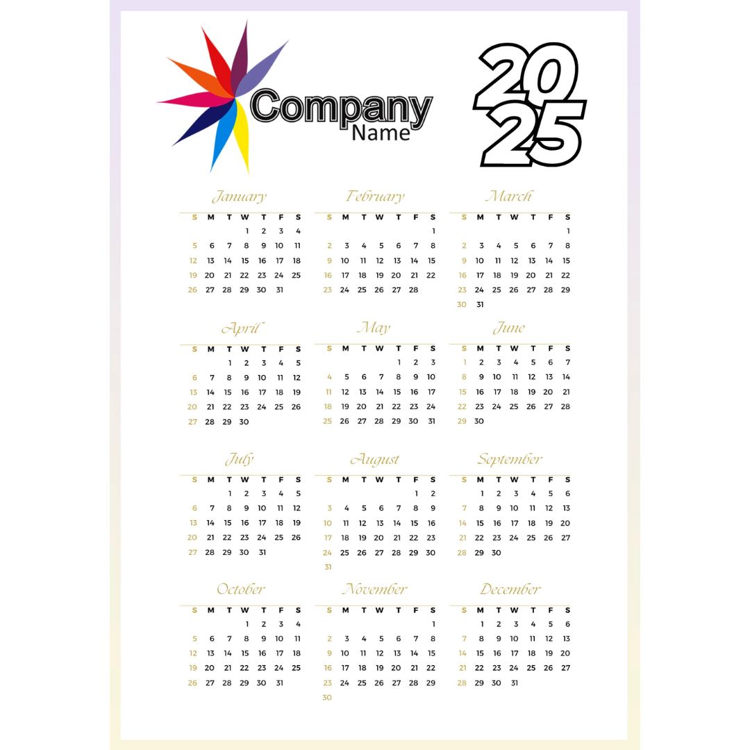 Branded Corporate Magnetic Calendars (Packs of 50) Classic Canvas NetCanvas 