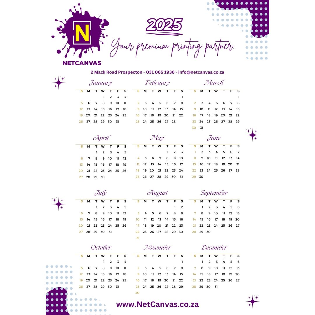Branded Corporate Magnetic Calendars (Packs of 50) Classic Canvas NetCanvas 