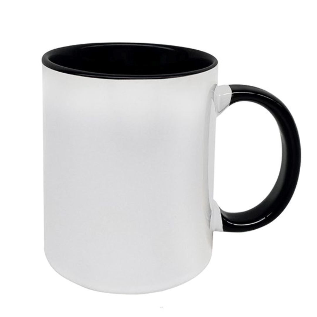 Colour Rim & Handle Photo Mug 11oz (Choose your colour) Classic Canvas NetCanvas Black 