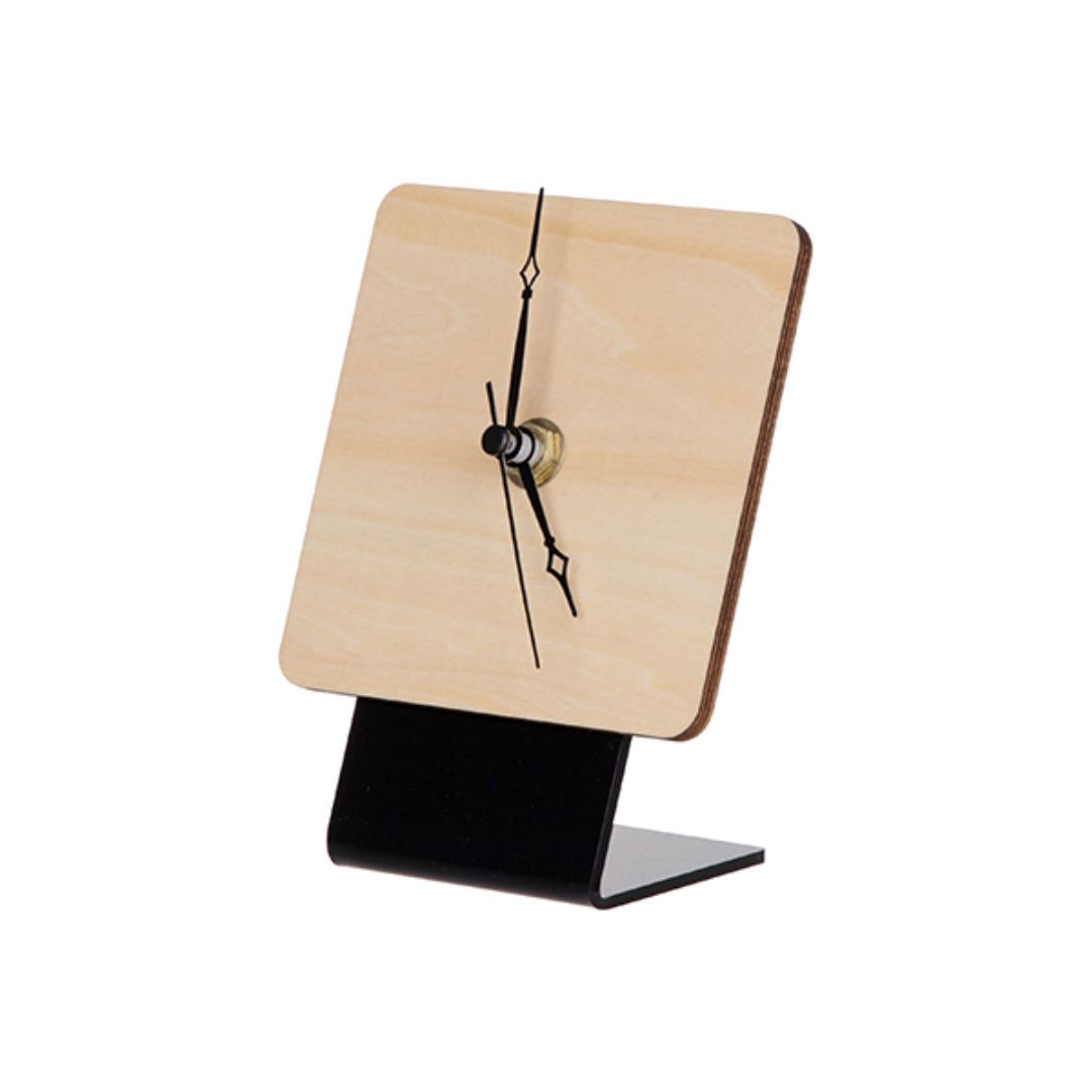 Desktop Plywood Photo Clock (10x10cm) Classic Canvas NetCanvas 