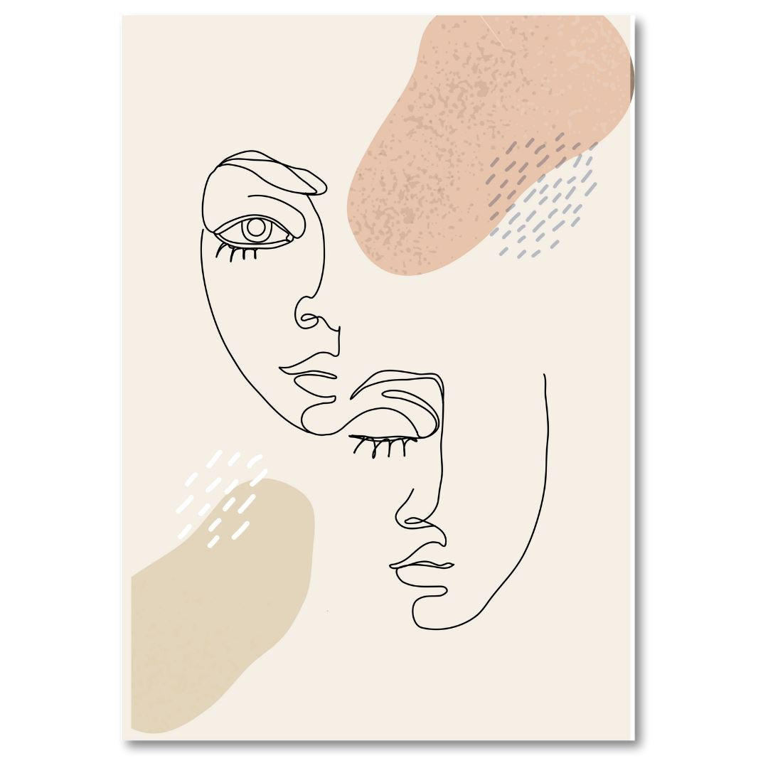 Elegant Line Art (Set of 3) Classic Canvas NetCanvas 