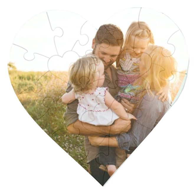 Photo Puzzle (Choose shape & Size) Printed Gifts NetCanvas Heart Shaped Photo Puzzle 