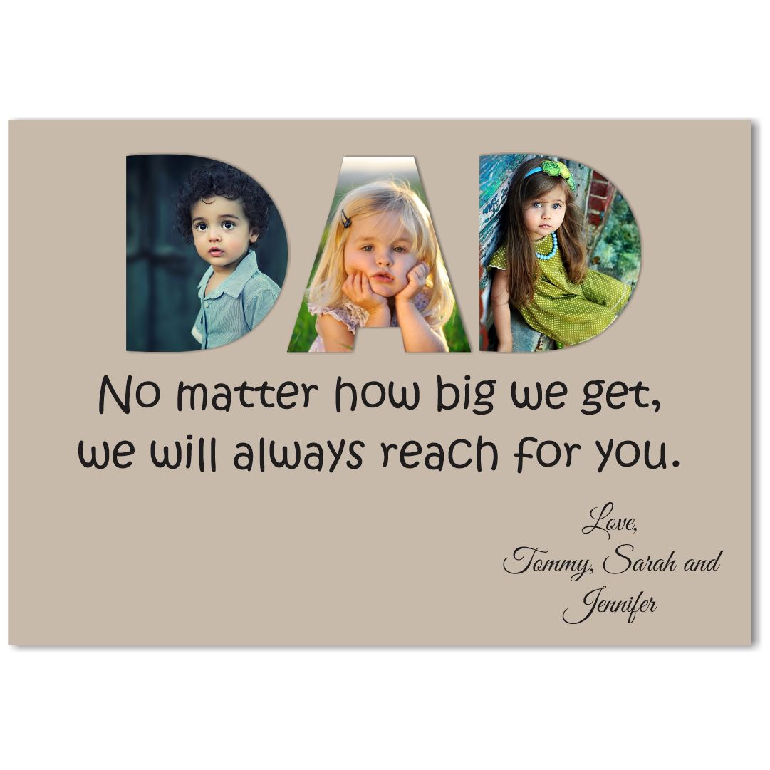 Reach for your Dad Collage (3 Images) Classic Canvas NetCanvas 