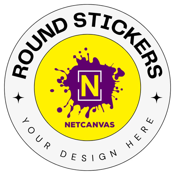 Round License Disk Stickers 90mm x 90mm NetCanvas 