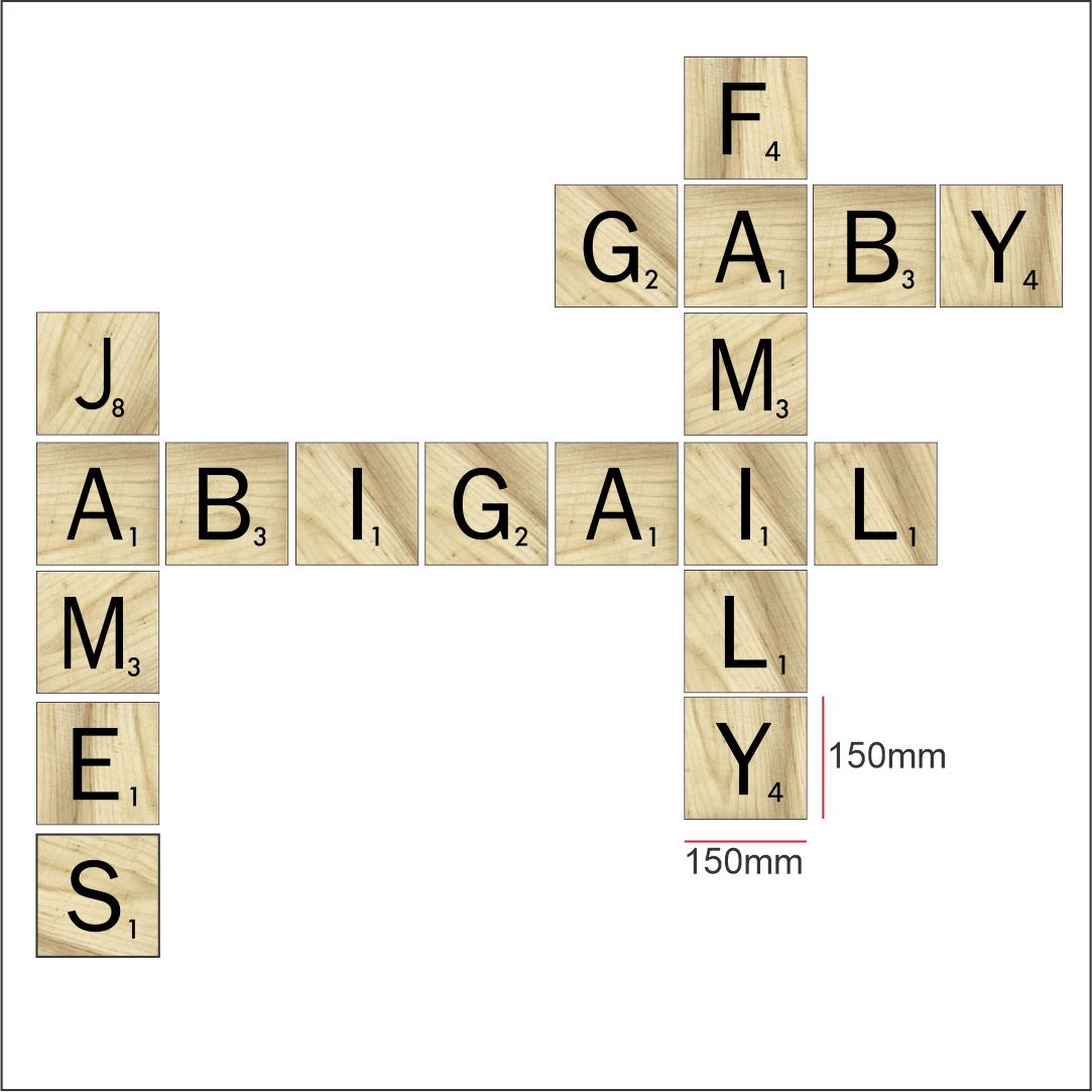 Scrabble Letter Canvas (150mm*150mm) | R35 per Letter Classic Canvas NetCanvas 