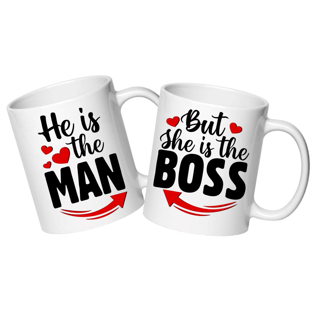 She is the Boss (2 x Mugs) Classic Canvas NetCanvas 