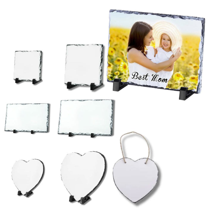 Slate Photo Stone with Stand (Choose your shape & size)